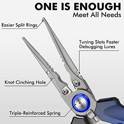 TRUSCEND Unique Lockable Fishing Pliers with Mo-V Blade Cutter