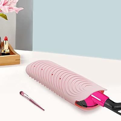 Heat Resistant Silicone Mat Pouch, Portable styling heat mat, Curling Iron  pad Cover, Hair Straightener Travel bag Case, for Flat Iron, Hot Waver