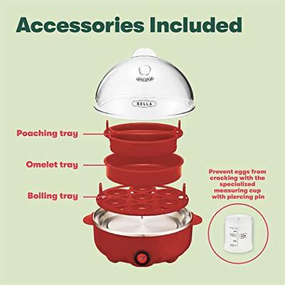 BELLA Egg Cooker, Rapid Boiler, Poacher Maker Make up to 7 Large Boiled Eggs