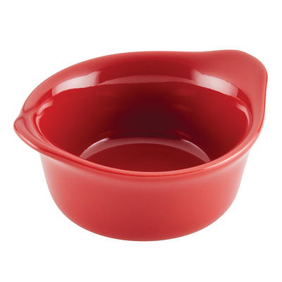 Rachael Ray 2-Piece Ceramic Mixing Bowl Set, Red