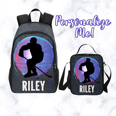 Boys Ice Hockey Backpack Personalized With Name- Customized Bag For Kids -  Cool School High Or College Player - Yahoo Shopping