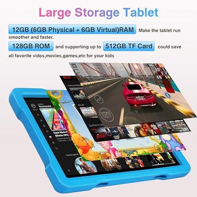 Kids Tablet,10inch Tablet for Kids,WiFi Tablets Android 12 Toddler with  Dual Camera 2MP+8MP,3GB+64GB,1280x800 HD IPS Touch screen,Pre-Installed