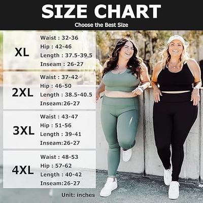 MOREFEEL Plus Size Capri Leggings for Women-Stretchy X-Large-4X Tummy  Control High Waist Spandex Workout Black Yoga Pants