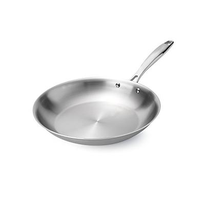 Tramontina Gourmet Stainless Steel Tri-Ply Clad 12 Fry Pan with Helper Handle