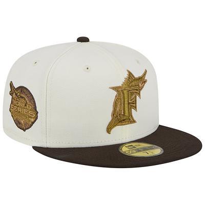 Men's New Era Light Blue/Brown Boston Braves Cooperstown Collection 1914  World Series Beach Kiss 59FIFTY Fitted Hat 