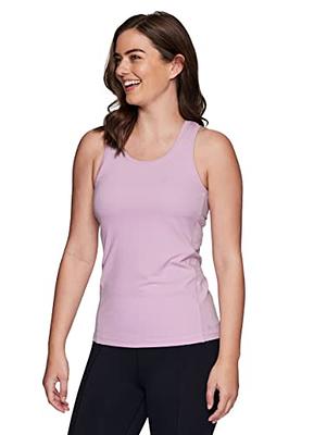 RBX Active Women's Tank Top Body Skimming Athletic Fit Tee for Running,  Yoga, Casual Wear Breathable Sleeveless Workout Top Super Soft Ventilated  Back Keyhole Airy Tank Knot Light Purple XL - Yahoo