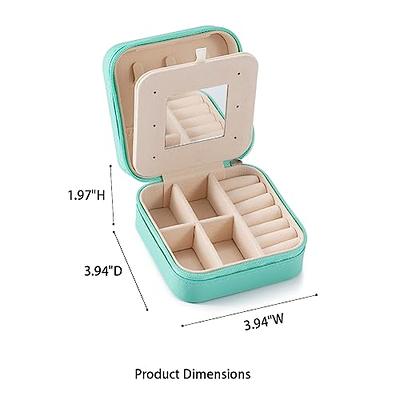 Mini Jewelry Box With Mirror, Portable Travel Jewelry Case, Holder
