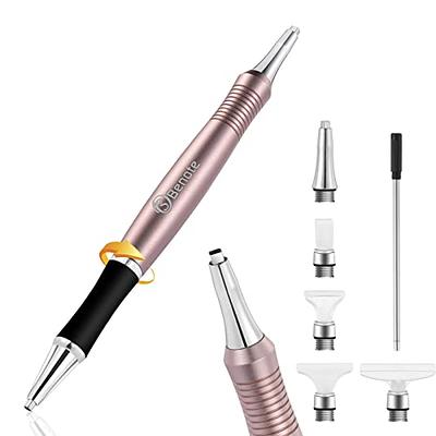 benote Ergonomic Diamond Art Painting Pen, Upgrade Diamond Art Pen with  Dual Rubber Metal Screw In Tip Round And Square Drill Pen for Art DIY Craft