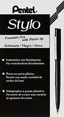 Pentel Arts Slicci 0.25 mm Extra Fine Gel Pen, Black Ink, Box of 12 (BG202-A)