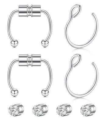 Longita Fake Nose Ring Fake Nose Piercing Magnetic Nose Ring Fake