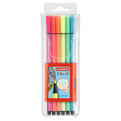 STABILO Pen 68 Neon Wallet, 6 - Color Set - Yahoo Shopping