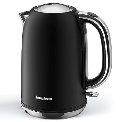 Small Electric Kettle Stainless Steel, 0.8L Portable Travel Kettle with  Double Wall Construction, Mini Hot Water Boiler Heater, Electric Tea Kettle