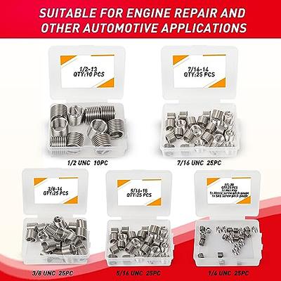 OMT Thread Repair Kit, 304pc SAE and Metric Helicoil Repair Kit with HSS  Drill Bits Inserts