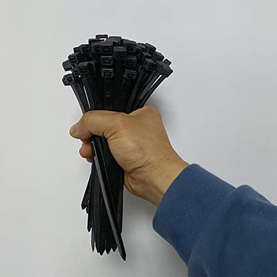 Zip Ties 8 inch Heavy Duty Zip Ties with 120 Pounds Tensile Strength, Black  Cable Ties for Multi-Purpose Use, Self-Locking UV Resistant Nylon, 100 Pcs