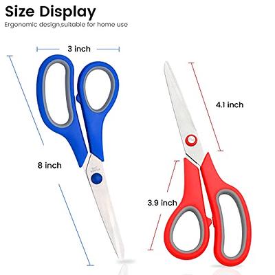 Craft Scissors, All Purpose Sharp Titanium Blades Shears, Rubber Soft Grip  Handle, Multipurpose