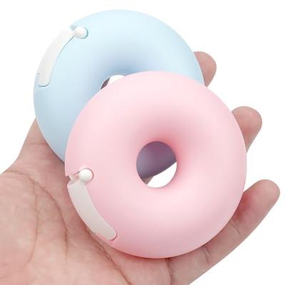 Cute Tape Dispenser Tape Holder Cutter Donut Shape Sharp - Temu