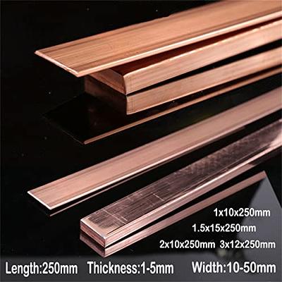 1pc 99.9% Pure Red Copper Flat Metal Plate Thickness 1/1.5/2/3/4/5mm T2 Copper  Strip Copper Plate Diy Material