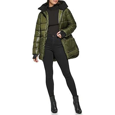 Kenneth Cole Women's Mixed Media Heavyweight Puffer, Loden, Small - Yahoo  Shopping