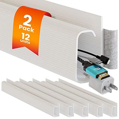 D-Line 157in Cord Hider Kit, Patented Cable Cover, Hide Wires on Wall,  Channel for TV