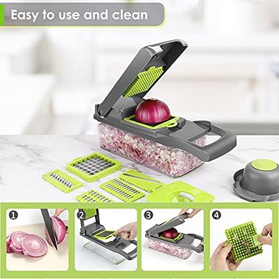 New Professional 12-in-1 Adjustable Vegetable Slicer and Chopper with  Container