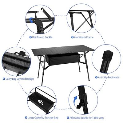  COSTWAY Folding Picnic Table, Portable 4ft Roll Up