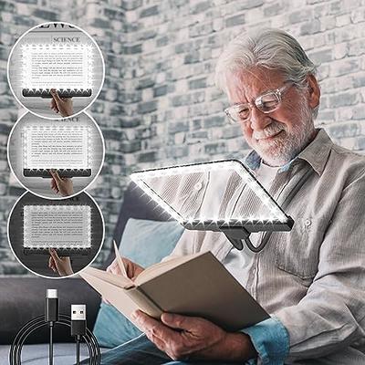 Magnifying Glass with Light Clip on Light Reading Lights Eye-Caring Clip on  Ring Light for Reading Newspapers Diamond Paintings Cross Stitches