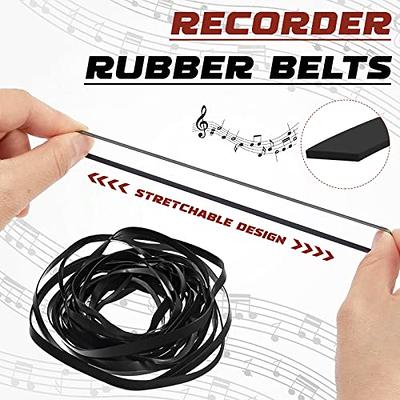Kanayu 100 Pcs Recorder Rubber Belts 40-135 mm Square Belt