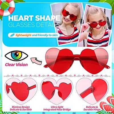 GIFTINBOX 24 Pack Heart Sunglasses Heart shaped Rimless sunglasses Kids Sunglasses  Party Favors Heart Glasses Colorful Birthday Party Favors Girls Boys -  Yahoo Shopping