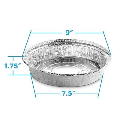  MESTAEK 10 Sturdy Aluminum Foil Pans with Lids (5 Pack), 2X  Thicker Heavy Duty Reusable Foil Tin for Cooking Baking: Home & Kitchen