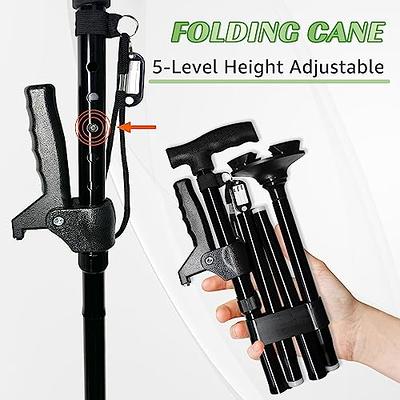 Walking Cane for Men and Walking Canes for Women Special Balancing - Cane  Walking Stick Have 10 Adjustable Heights - self Standing Folding Cane,  Portable Collapsible Cane, Comfortable and Lightweight 