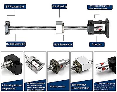 Mssoomm 16mm CNC Ballscrew Kit SFU1610 RM1610 Anti-Backlash Ball