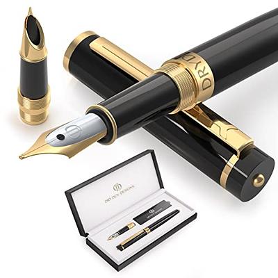 Wordsworth & Black Fountain Pen Set, Luxury Bamboo Wood - Medium Nib, Gift  Case; Includes 6 Ink Cartridges, Ink Refill Converter -Journaling