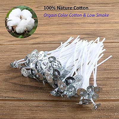 100PCS ROUND COTTON Threads 6 inch Long with Round Base for Candle