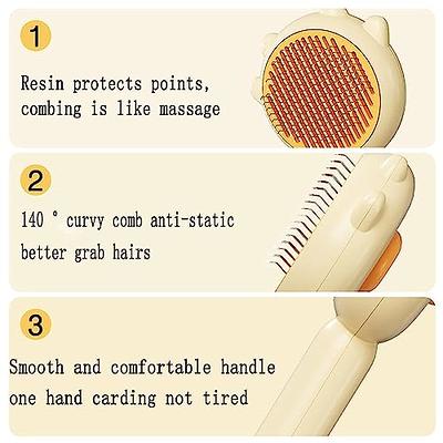 Steamy Cat Brush - 3 In1 Cat Steamy Brush, Self Cleaning Steam Cat Brush,  Cat Steamer Brush for Massage, Cat Hair Brush for Removing Tangled and