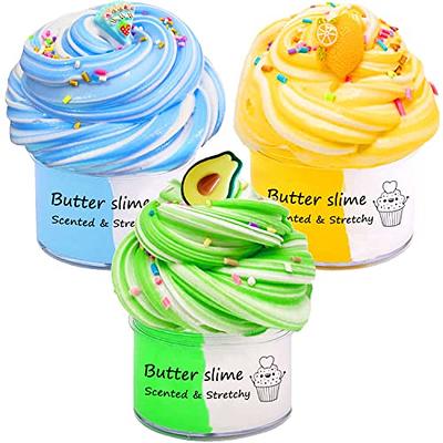 4 Pack Butter Slime with Scent, with Stitch Slime, Unicorn Slime, Pineapple  Slime and Peach Slime, Soft, Stretchy and Non-Sticky Party Favor Sludge Toy  for Kids,Nice Textured. (4 Pack)