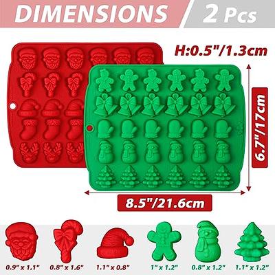 Christmas Candy Soft Candy Mold Silicone, 30 Cavity Christmas Mold