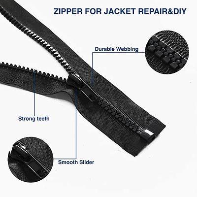 Sawoake 2PCS #5 36 Inch Separating Jacket Zippers for Sewing Coats Jacket  Zipper Black Molded Plastic Zippers Bulk Tailor DIY Sewing Tools for  Garment/Bags/Home Textile - Yahoo Shopping