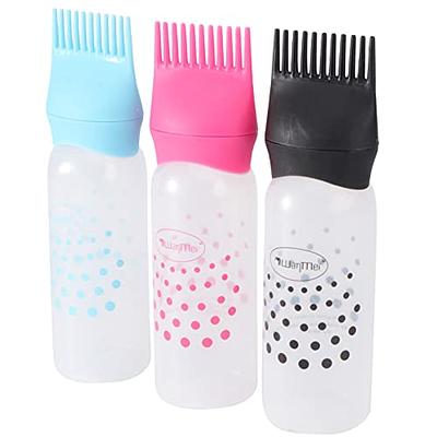 WLLHYF 3 Pcs Root Comb Applicator Bottle 6 Ounce Color Applicator Bottle  with Graduated Scale for Hair Dye Comb Scale Plastic Hair Oil Applicator Hair  Dye Brush - Yahoo Shopping