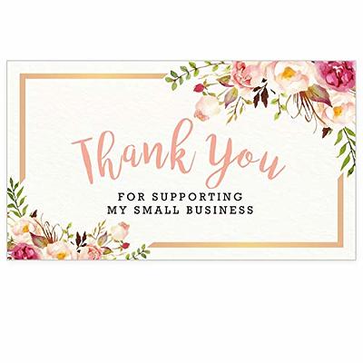 Wrapables 2.1 x 3.5 Thank You Cards for Small Business, Weddings