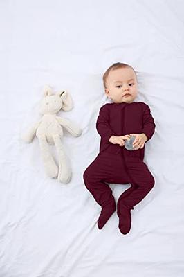 GUISBY Rayon Pjs Baby and Toddler Long Sleeve with 2 Way Zipper