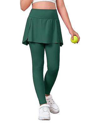 Amazon.com: WOWENY Tennis Skirted Leggings with Pockets for Women Golf  Skapri Leggings with Skirt (S, 2-Layer Black) : Clothing, Shoes & Jewelry
