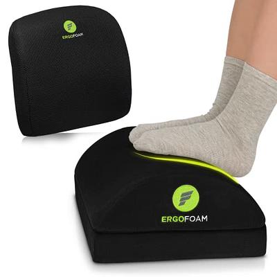 ErgoFoam Adjustable Desk Foot Rest - Orthopedic Teardrop Design