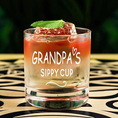 Daddy's Sippy Cup Bourbon Glass Fathers Day Gifts Dad 