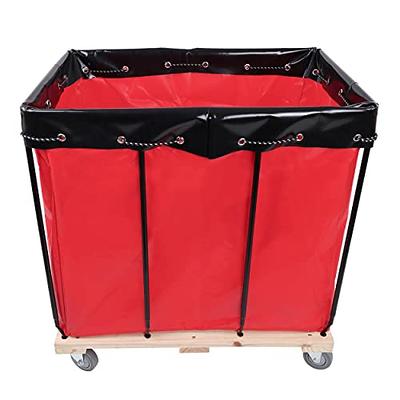 MYOYAY Laundry Sorter Cart with Wheels Collapsible Laundry Hamper Basket Trolley Foldable Commercial Rolling Laundry Cart with Steel Frame and