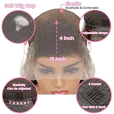 Highlight Ombre Body Wave Lace Front Wig Human Hair 13x4 HD Transparent  4/27 Honey Blonde Lace Frontal Wigs with Baby Hair 150% Density Colored Pre  Plucked Lace Front Virgin Hair Wigs for