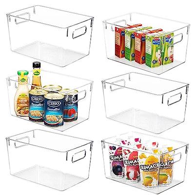 Vtopmart Clear Plastic Pantry Organizer Bins, 4 PCS Food Storage Bins