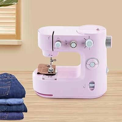 Mini Sewing Machine, Sewing Machine for Beginners and Kids with 12 Stitch Patterns, Light, Foot Pedal, Storage Drawer with Reverse Sewing, Portable