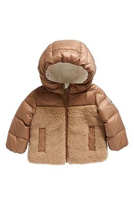 Hooded Teddy Fleece Jumpsuit - Brown - Kids