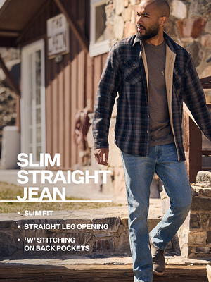 Wrangler® Men\'s 5-Pocket Slim Straight Jean with Stretch, Sizes 30-42 -  Yahoo Shopping