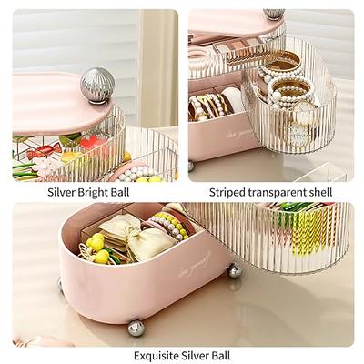 360°Rotating Hair Accessories Organizer, Bathroom Containers for